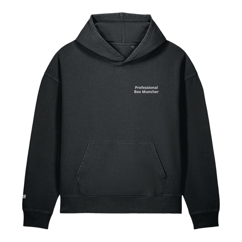 "professional box muncher" vintage hoodie sweats
